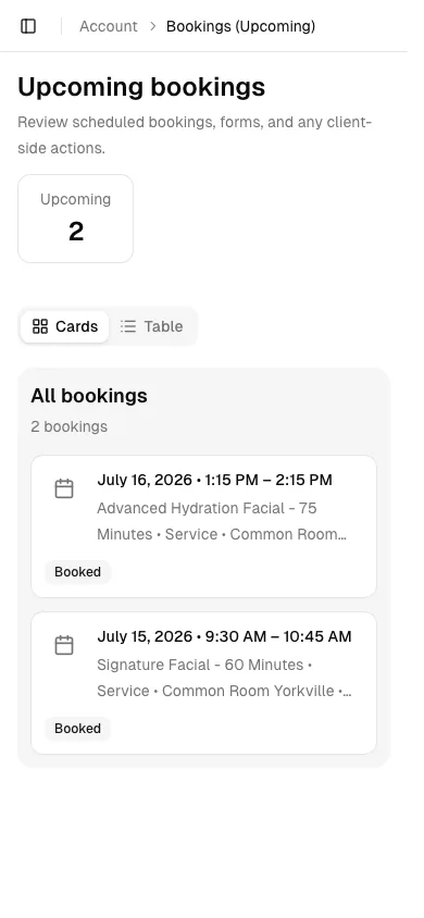 Beauty Salon software showing mobile.