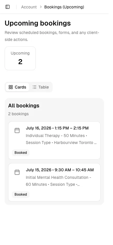 Mental Health software showing mobile.
