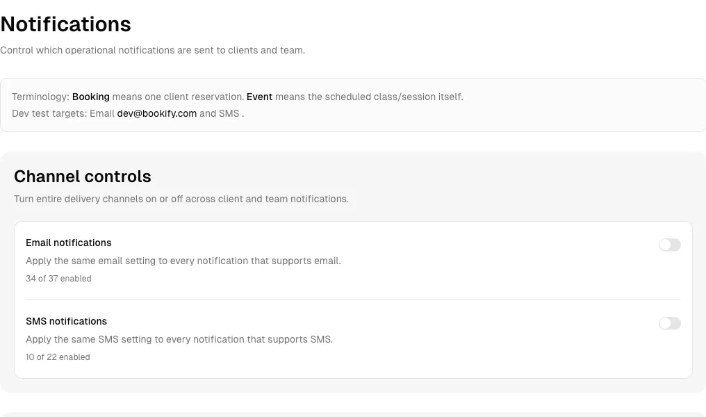 Mental Health software showing notifications.