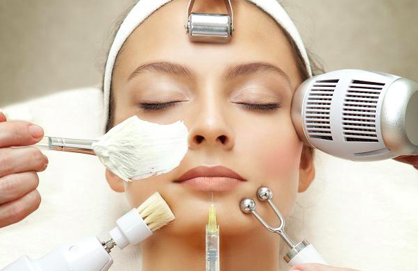 Client receiving a professional beauty treatment